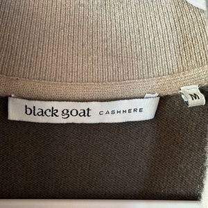 Black Goat Cashmere Men's size Medium 4 Ply 1/2 Zip Pullover Sweater